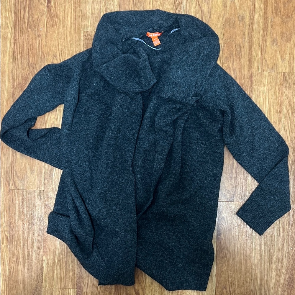 Joe Fresh Charcoal Gray Open Front Cardigan